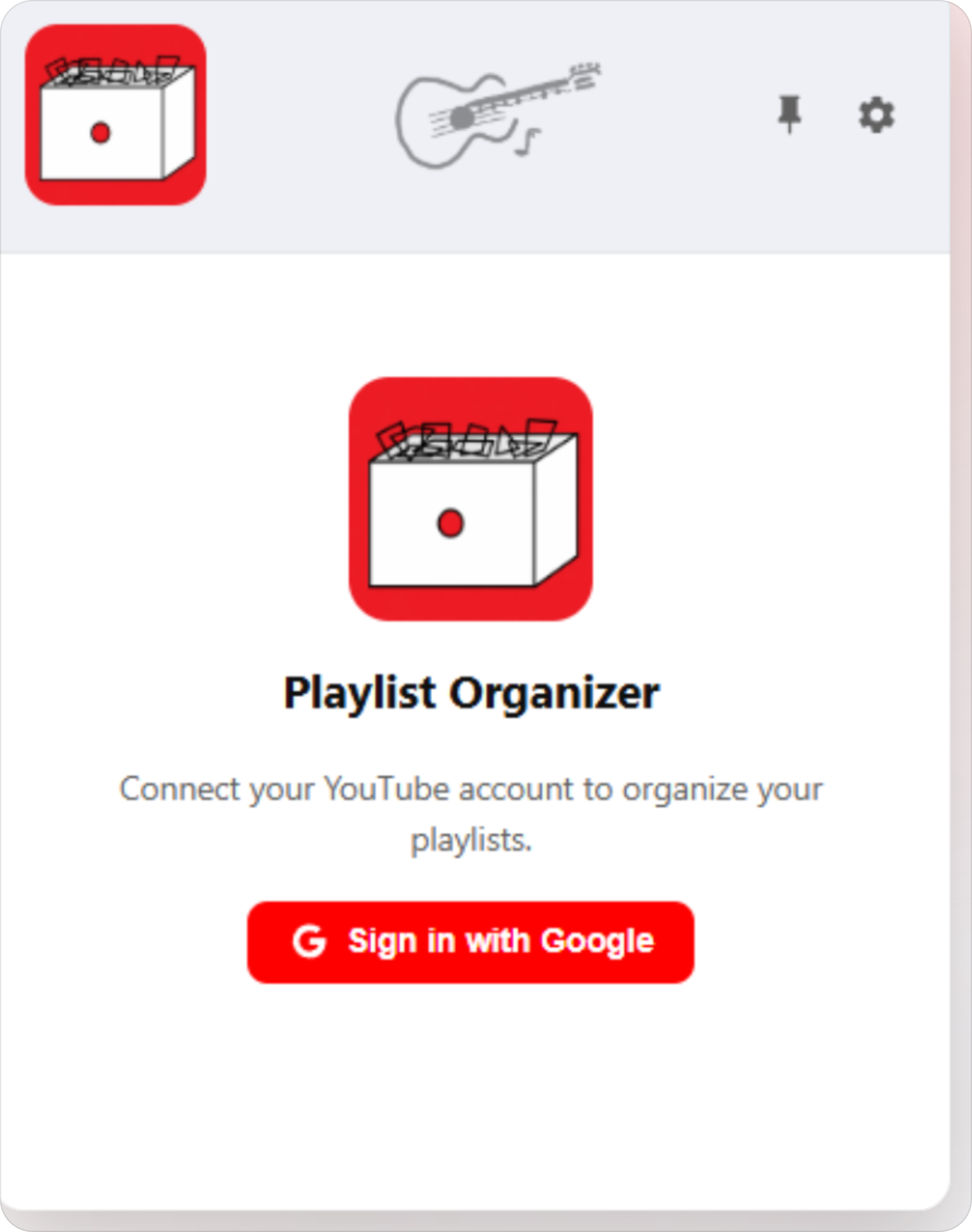 Sign in screen