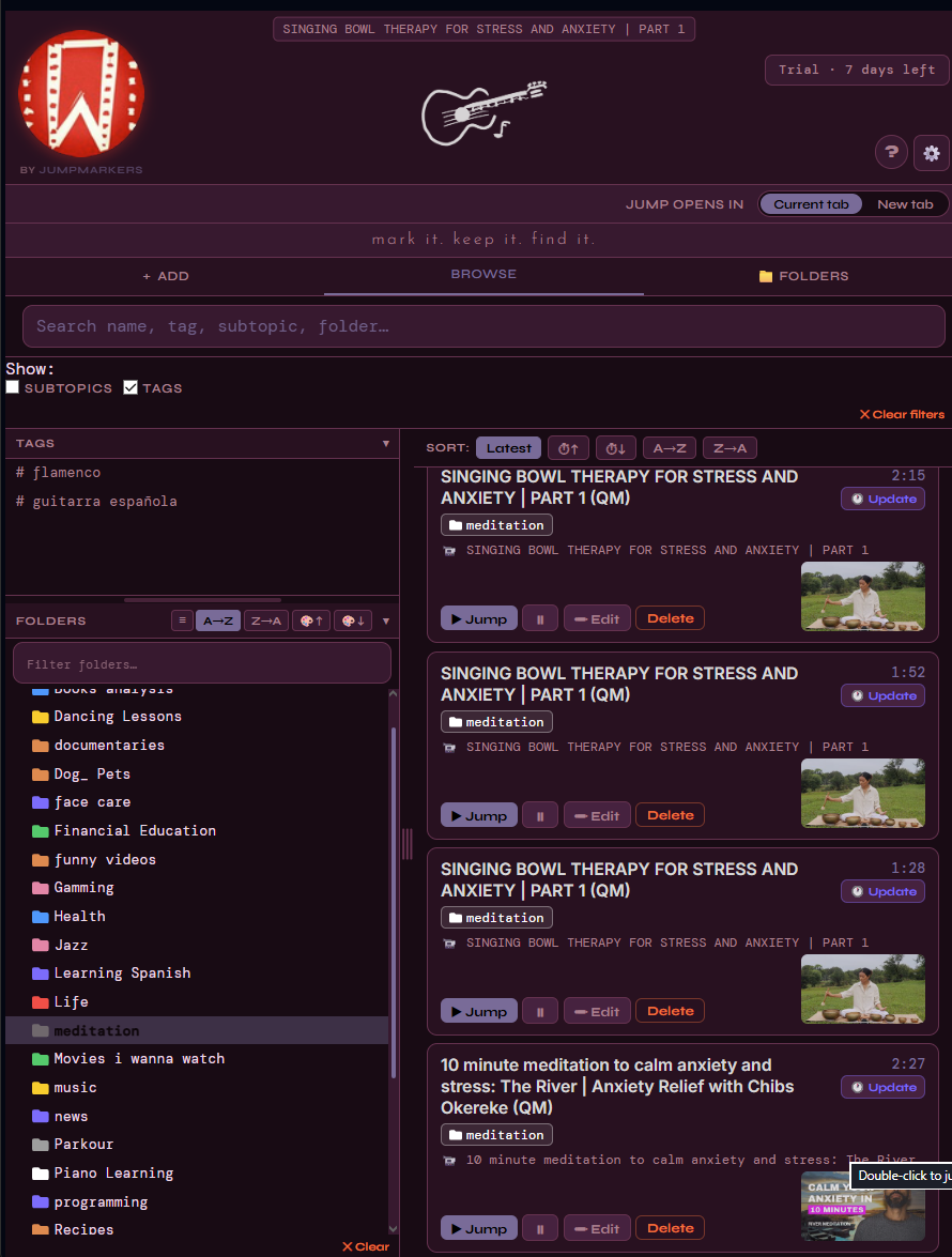 JumpMarkers Fancy theme