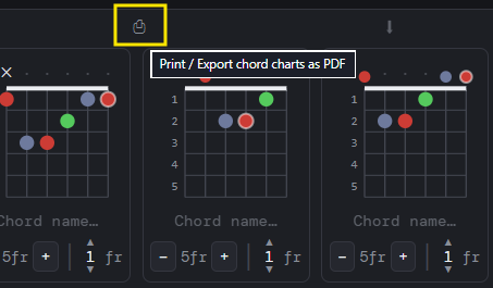 Chord Charts panel