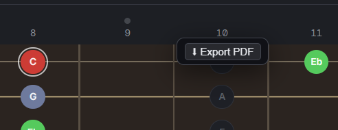 Export PDF tooltip
